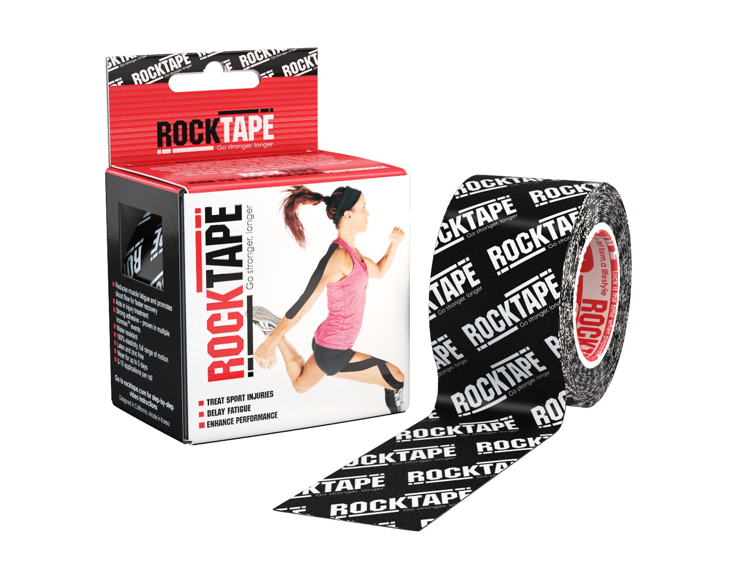 5x5 Black Logo Rock Tape 5x5 Black