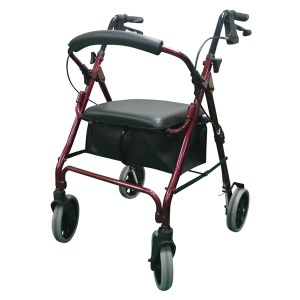 Days V4206 Standard Seat Walker with Vinyl Bag, 22″, Red