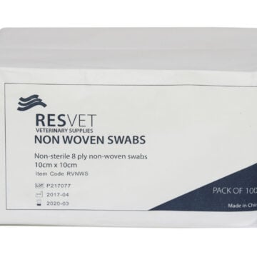 ResVet Non-Woven 10cm Non-Sterile Gauze pk 100