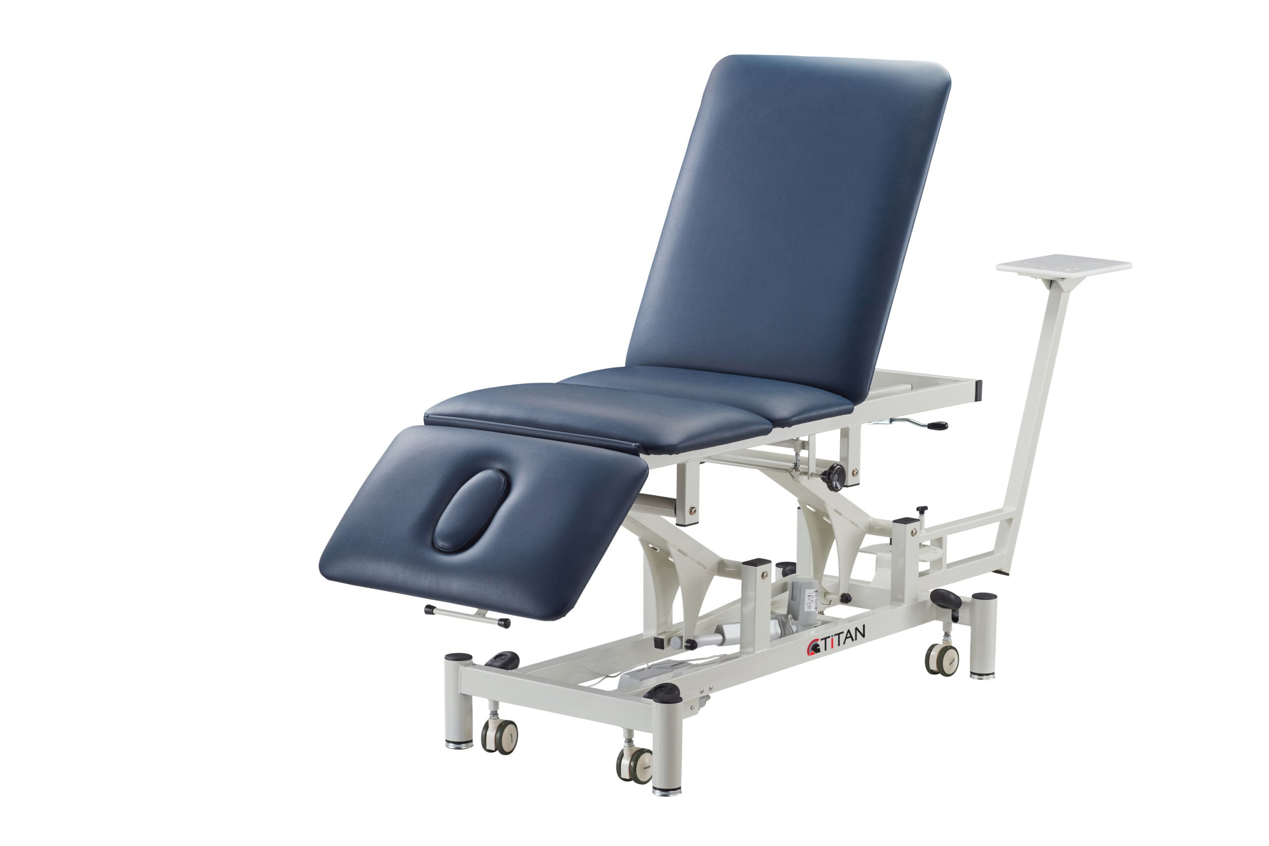 EL04-2-scaled A blue medical examination chair in a clinic