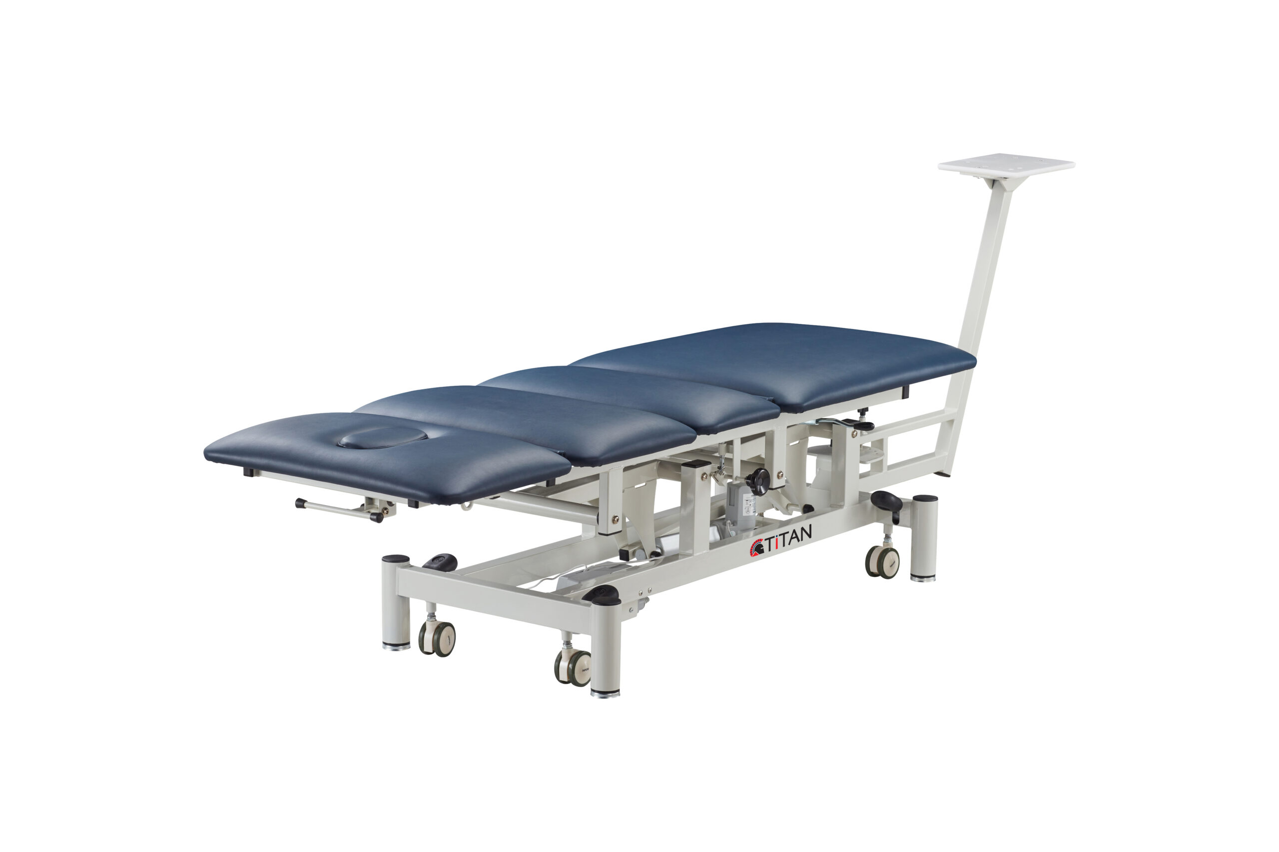 EL04-7-scaled Titan Blue-seated medical examination table in a clinic