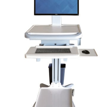 Medical Computer Trolley With Printer Shelf