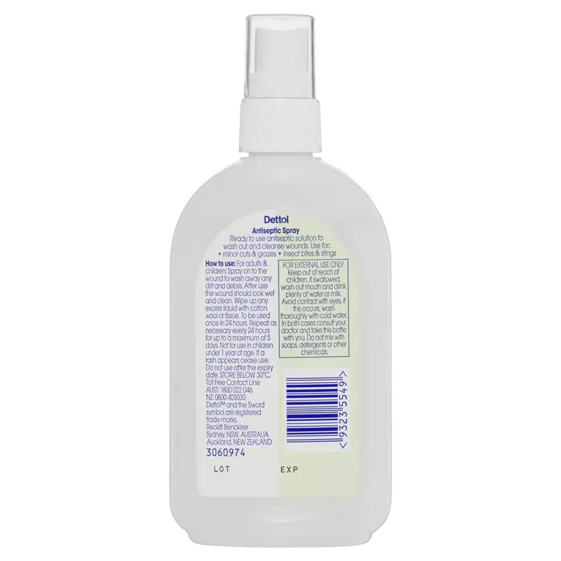 Dettol Wound Wash Spray 100ml backside