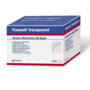 Fixomull Transparent Waterproof Film Roll 10cm X 10m