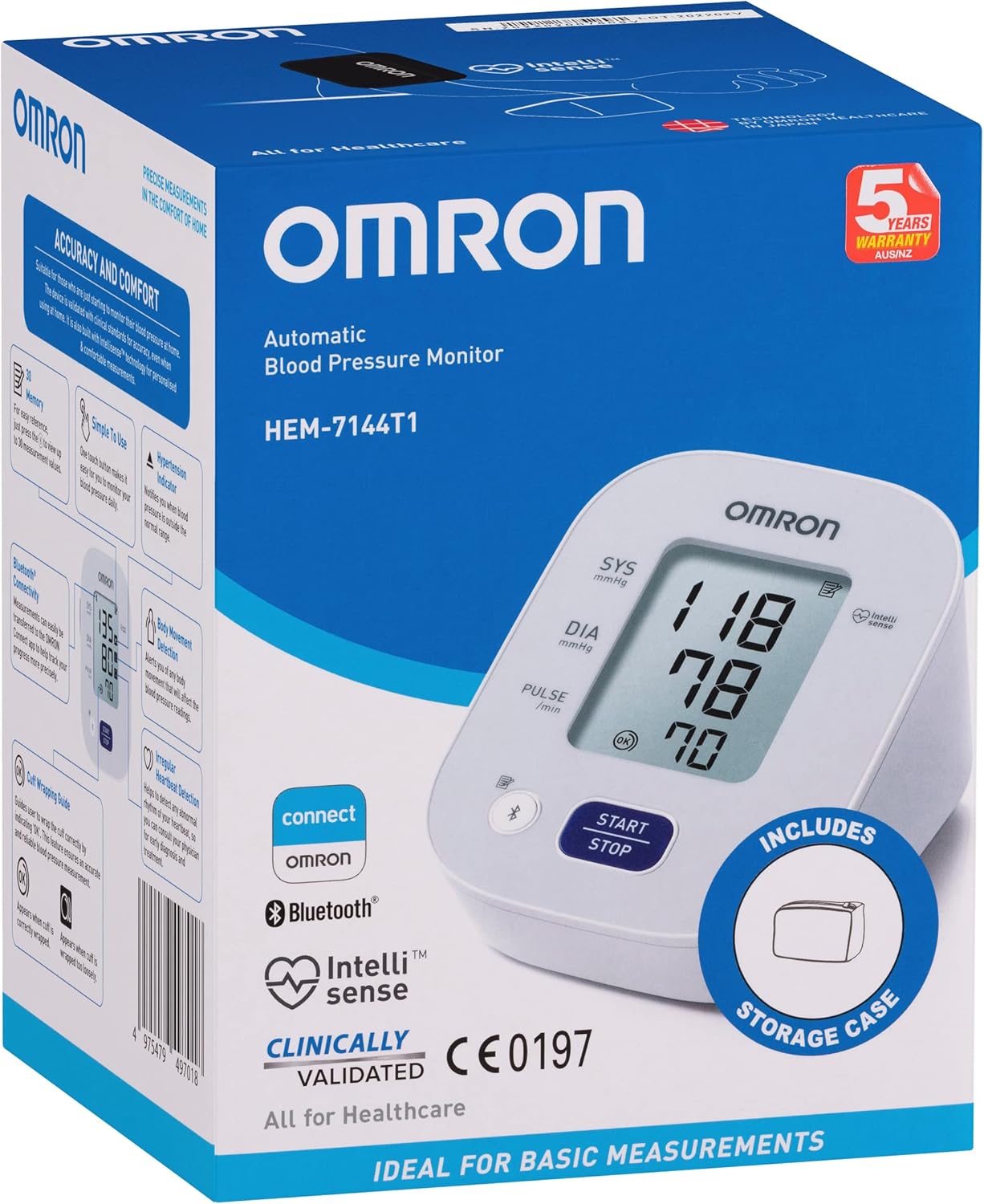 OMRON HEM7144T1 box Upper Arm Blood Pressure Monitor