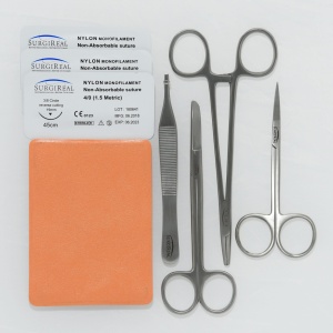 Suture Training Kit with Simulated Rabbit Tissue