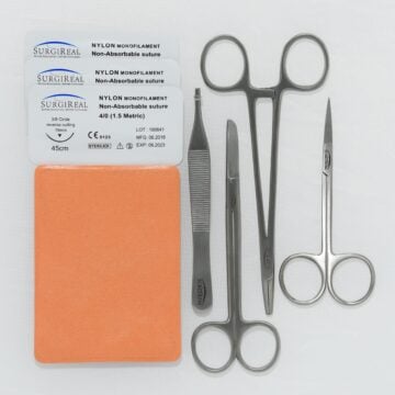 Suture Training Kit with Simulated Rabbit Tissue