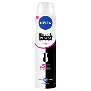 Nivea Deodorant Aerosol Invisible Black & White Clear - 250ml