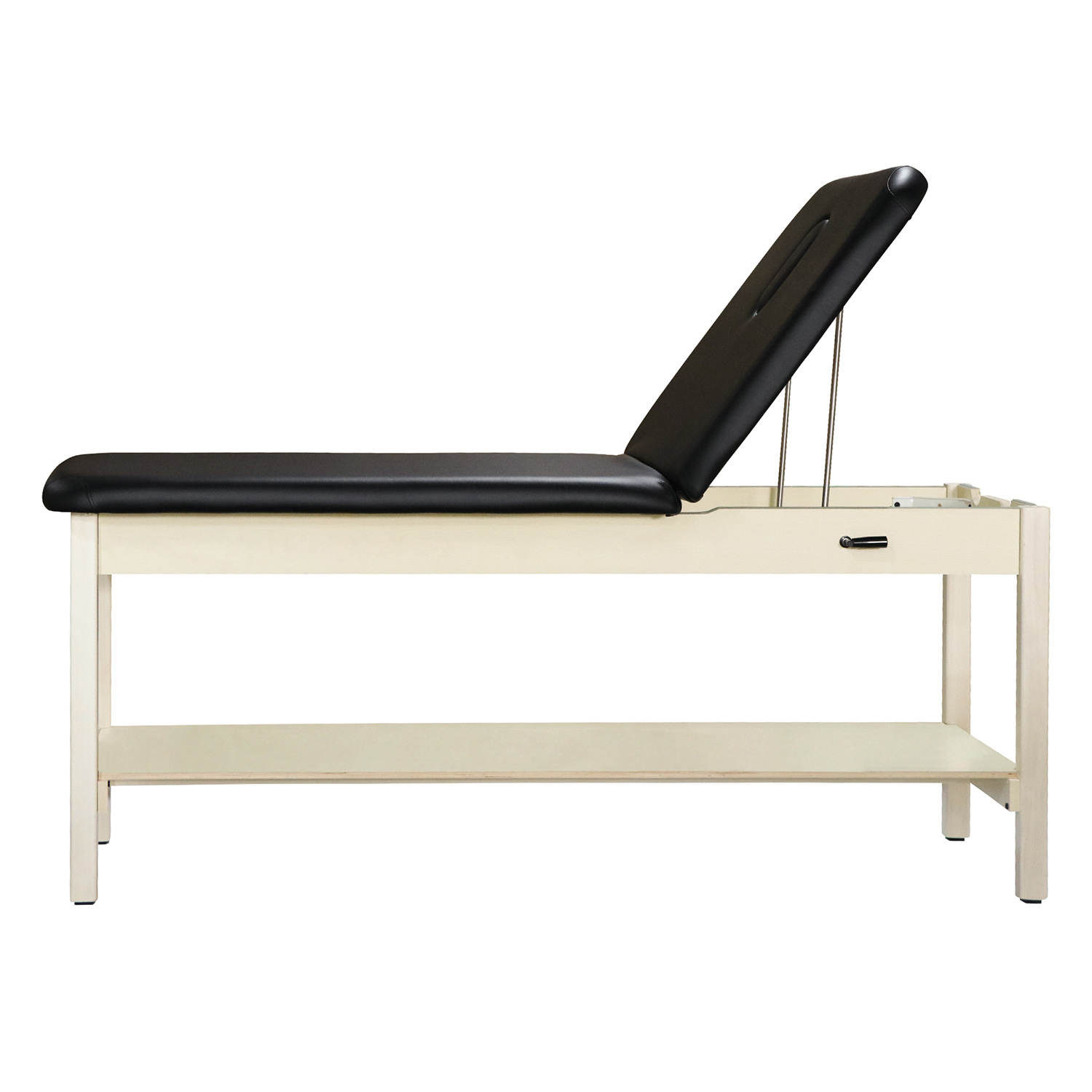 Titan Essence Fixed Height Table with Shelf and Facehole Titan Essence Fixed Height Table with Shelf and Facehole