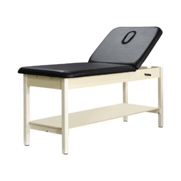 Titan Essence Fixed Height Table with Shelf and Facehole