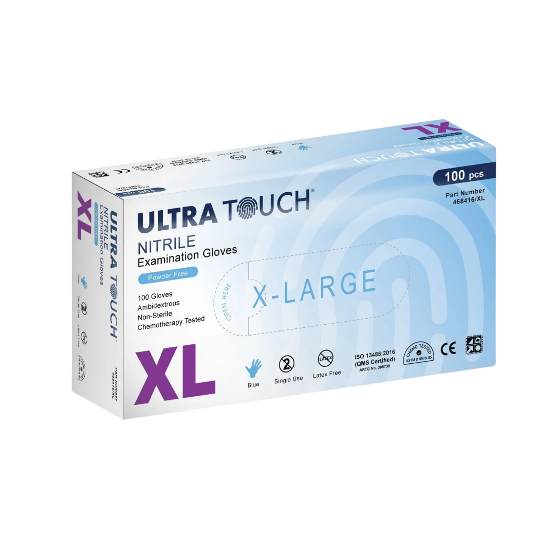 Ultra-Touch-Examination-Nitrile-Blue-Powder-Free-Chemo-rated Ultra Touch Examination Nitrile Blue Powder Free Gloves