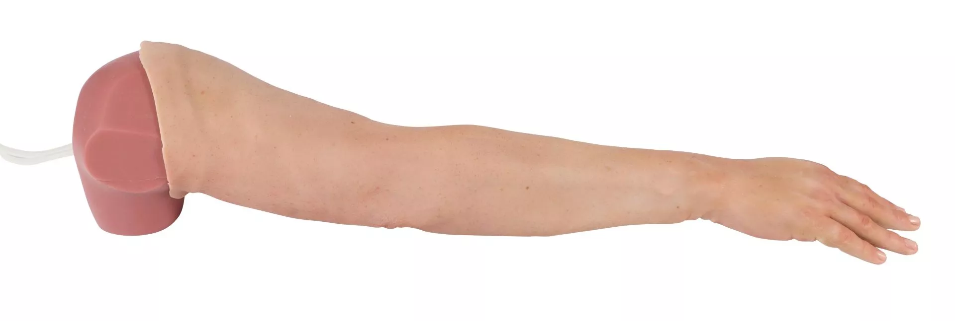 Puncture Pete – hyperrealistic IV training arm, light skin color Puncture Pete – hyperrealistic IV training arm, light skin color