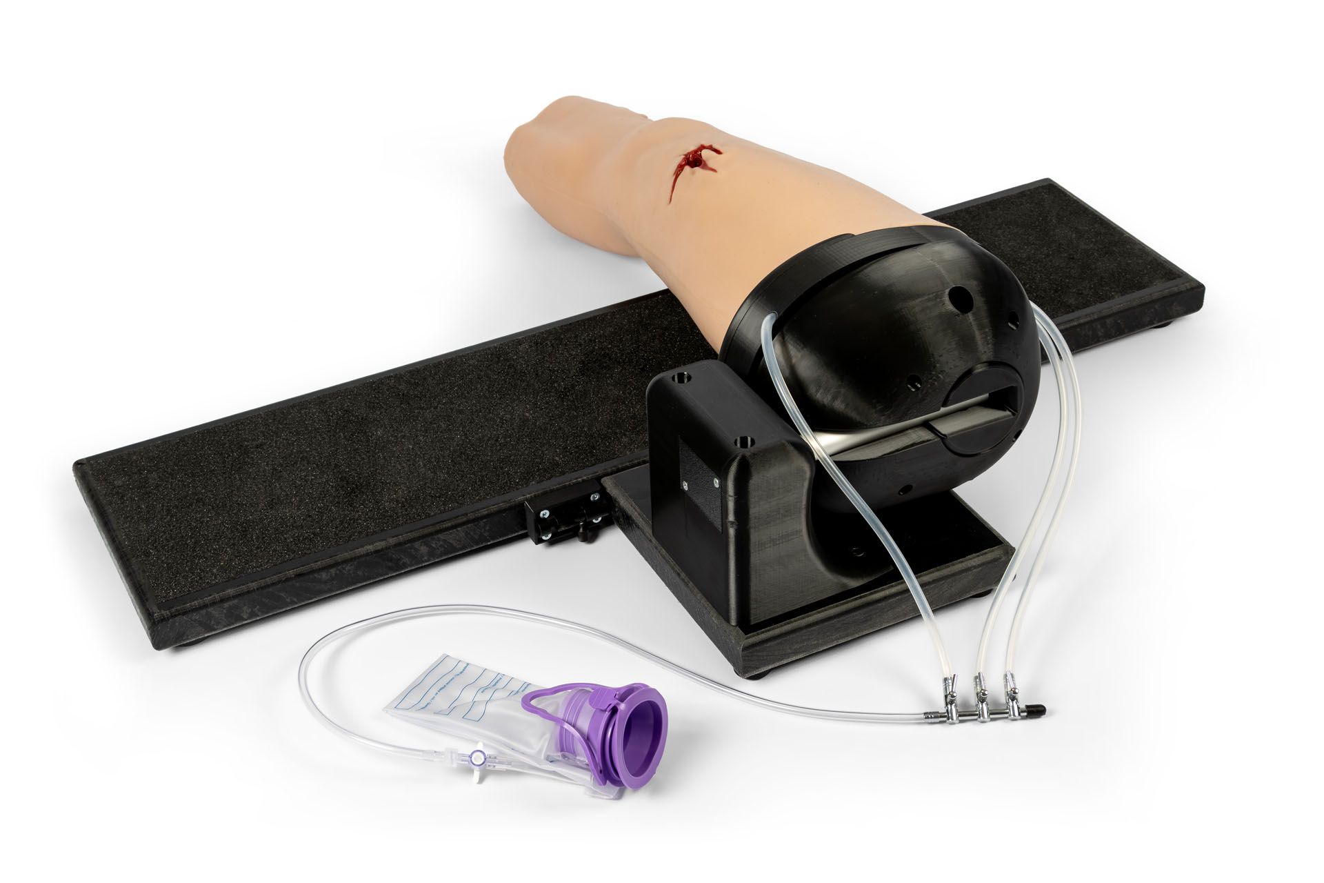 “Trauma Tim” - Leg with heavily bleeding wounds “Trauma Tim” - Leg with heavily bleeding wounds
