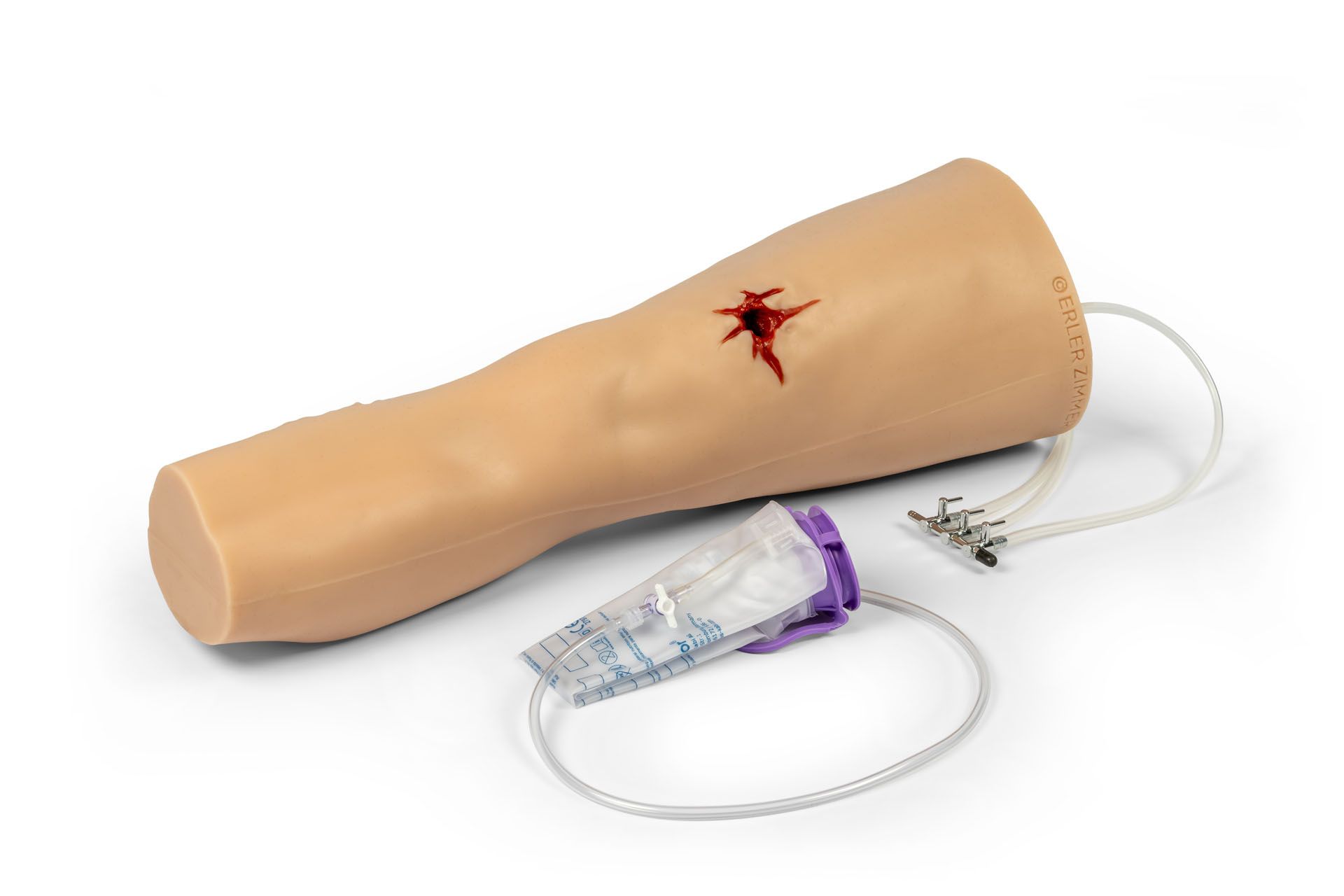 “Trauma Tim” - Leg with heavily bleeding wounds “Trauma Tim” - Leg with heavily bleeding wounds