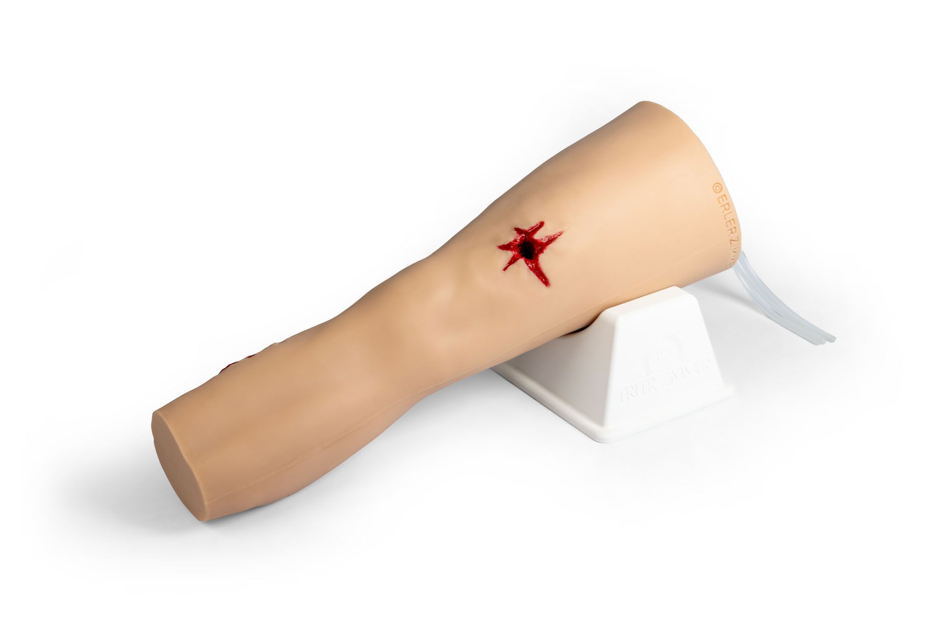 “Trauma Tim” - Leg with heavily bleeding wounds “Trauma Tim” - Leg with heavily bleeding wounds