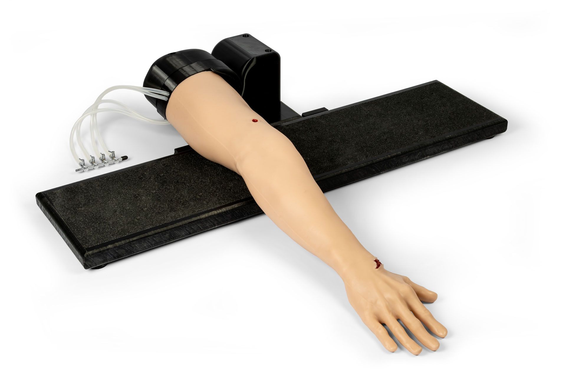 "Trauma Tina" - Arm with heavily bleeding wounds "Trauma Tina" - Arm with heavily bleeding wounds