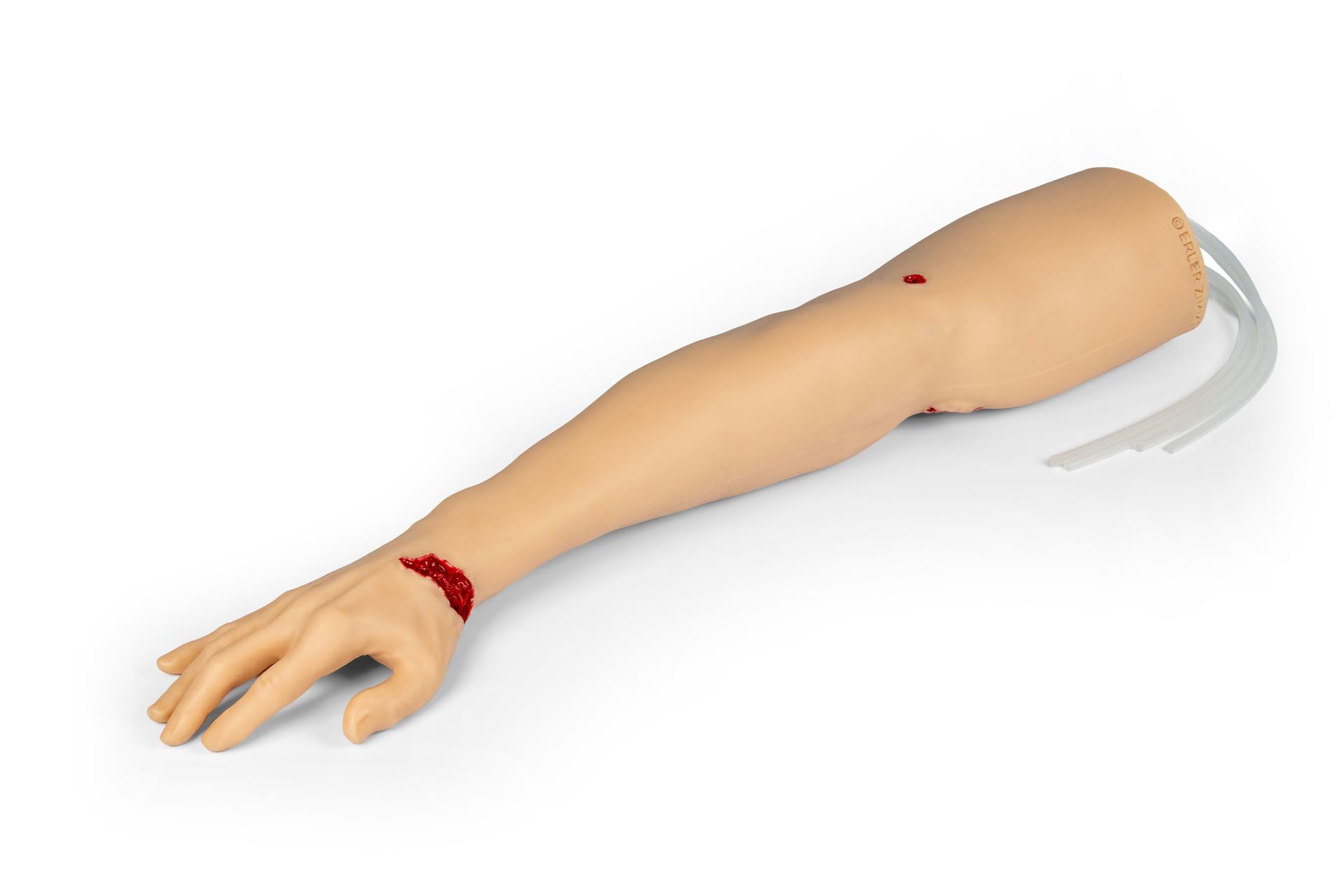 "Trauma Tina" - Arm with heavily bleeding wounds "Trauma Tina" - Arm with heavily bleeding wounds