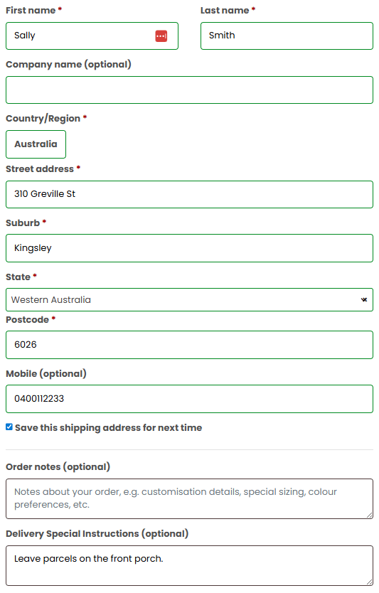 Save Addresses at Checkout - WooCommerce Organisations Saved Address Selector