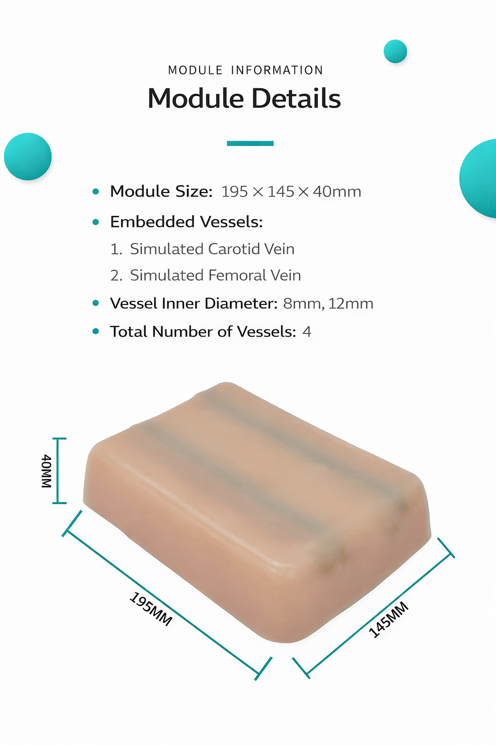 DS-40201 - Ultrasound-Guided Vascular Access Training Model Ultrasound-Guided Vascular Access Training Model