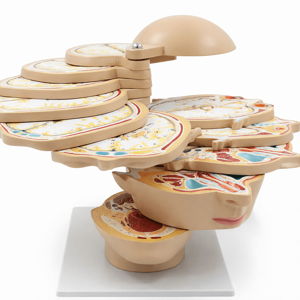DS-50327 - Head and Neck Sectional Model with Brain, 12 Parts Head and Neck Sectional Model with Brain, 12 Parts