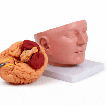 Brain Model with Dura Mater and Cranial Base, 10 Parts