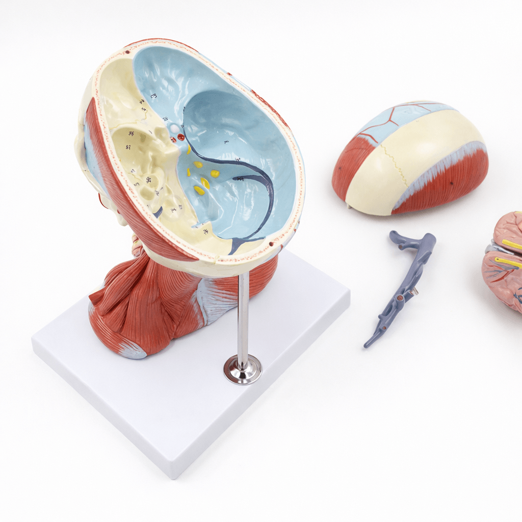 DS-50634 - Head Muscle and Blood Vessel Model with Brain, 10 Parts Head Muscle and Blood Vessel Model with Brain, 10 Parts