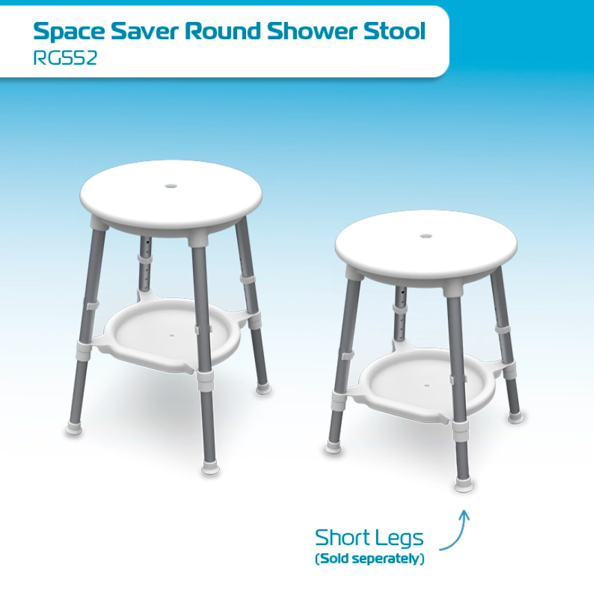 s3 Space Saver Round Shower Stool