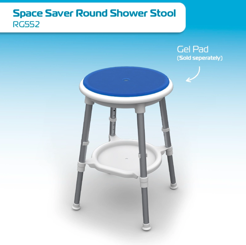 s5 Space Saver Round Shower Stool