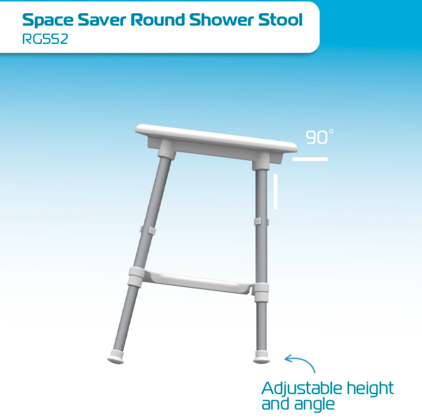 s7 Space Saver Round Shower Stool